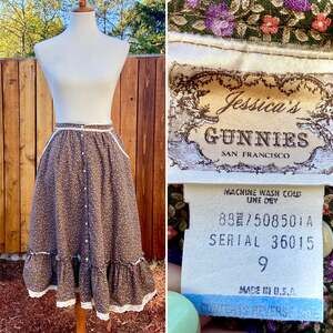 Vintage Jessica’s Gunnies San Francisco Cottagecore Floral Skirt